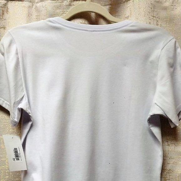 CAT LOVER Rhinestone XL, Bling Tee, Exclusive. Handmade. WHITE - Picture 6 of 7